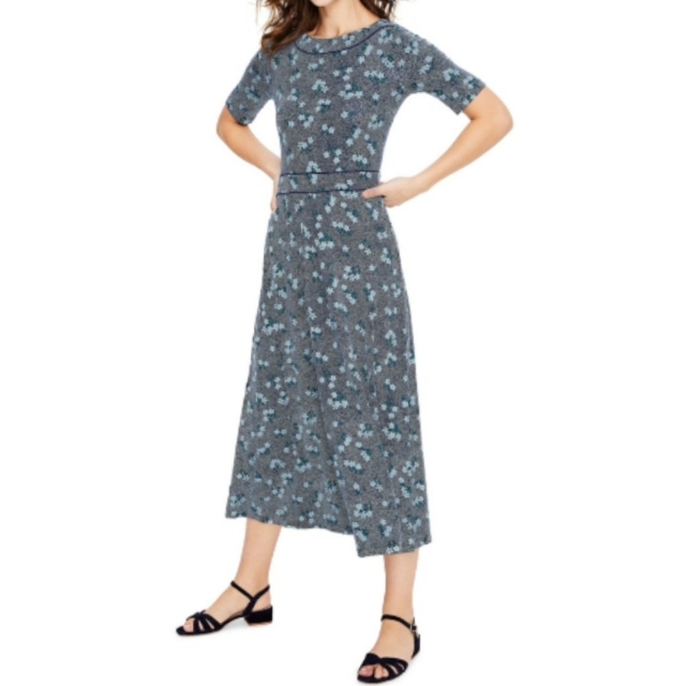 Boden Ava floral midi jersey dress